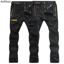 Aufdiazy мужские высокие эластичные Походные штаны для кемпинга мужские летние водонепроницаемые спортивные брюки для активного отдыха треккинговые скалолазание Рыбалка JM050