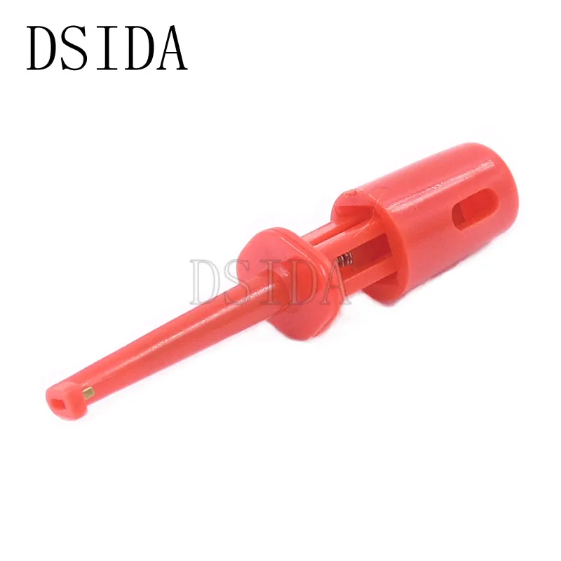 

10PCS 4.3CM Connector Grabbers Test Probe SMT/SMD IC D20 Cable Welding Red Electronic components Test Hook Clip