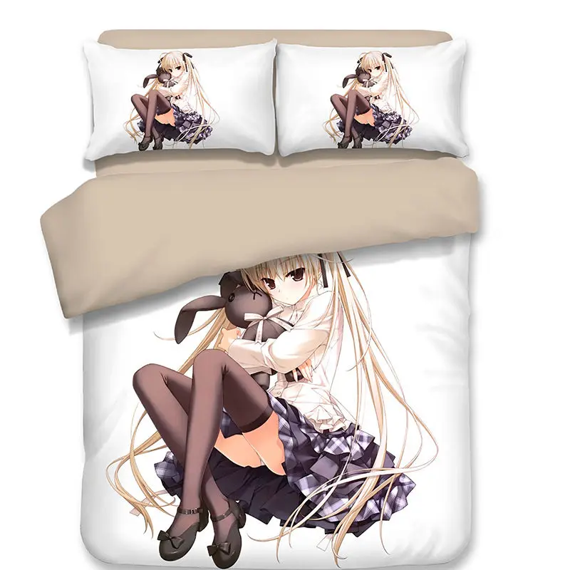 3 шт./компл. аниме Yosuga no Sora наборы постельного белья с 3D принтом наволочками +