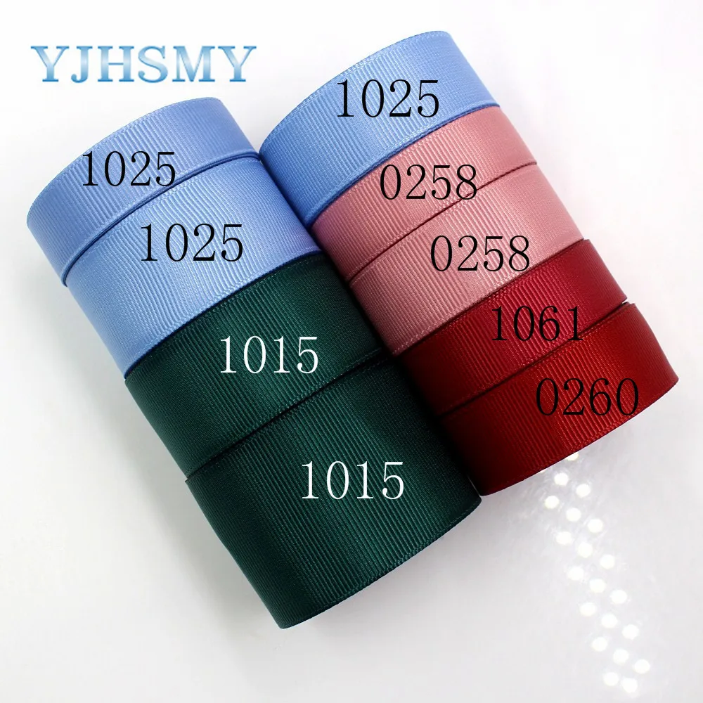 YJHSMY J-18825-L16mm 16/20 мм 10 ярдов однотонные ленты термопечать grosgrain Свадебные