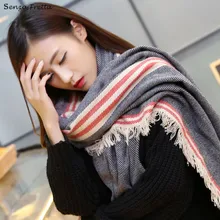 Autumn Winter Women font b Tartan b font Scarf Shawl Plaid Pashmina Scarf Fashion Gift Winter