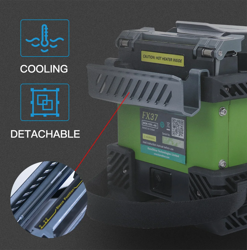 FTTH машина для сращивания оптического волокна KOMSHINE FX37 Оптического Волокна Fusion Splicer сварочный аппарат с Кливер KF-52, как Fujikura