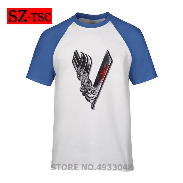 Me RAID con Ragnar Para hombres Mangas Largas Camisa de Béisbol Vikingos TV Show inspirado
