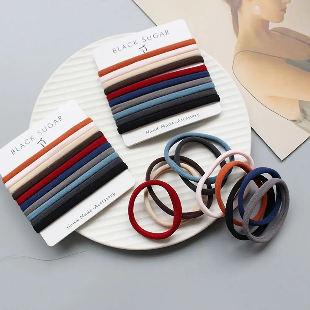 

10 PCS Minimalist Women Girls' Elastic Hair Band Colorful Hair Ties Ropes Scrunchy Ponytail Rubberbands Tie Gum Accesorios