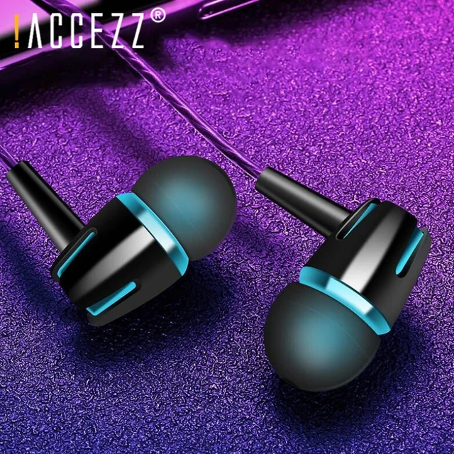 !ACCEZZ In Ear Earphones For iPhone 6s 6 5s Xiaomi Samsung Huawei 3.5mm Jack Earphone Sport Earbuds Bass Stereo Headset With Mic