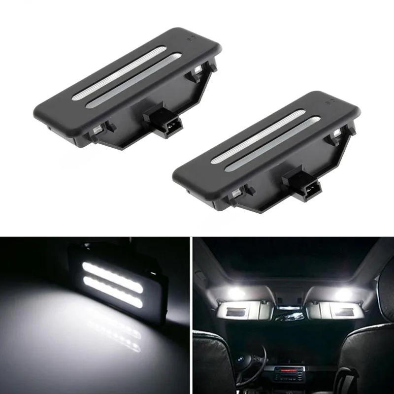 

New 1 Pair Auto Car White CAN-bus Error Free 18-SMD LED Vanity Front Mirror Lights Lamp Bulbs For BMW E60 E61 E90 E91 E92 E70