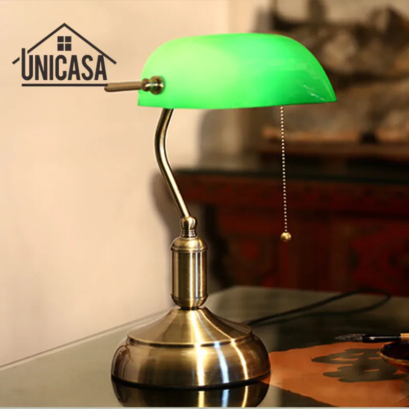Glass Shade Desk Lamps Adjustable Clip Table Lights Bedside Desktop Table Lamp Bedroom Office Libraly Porch