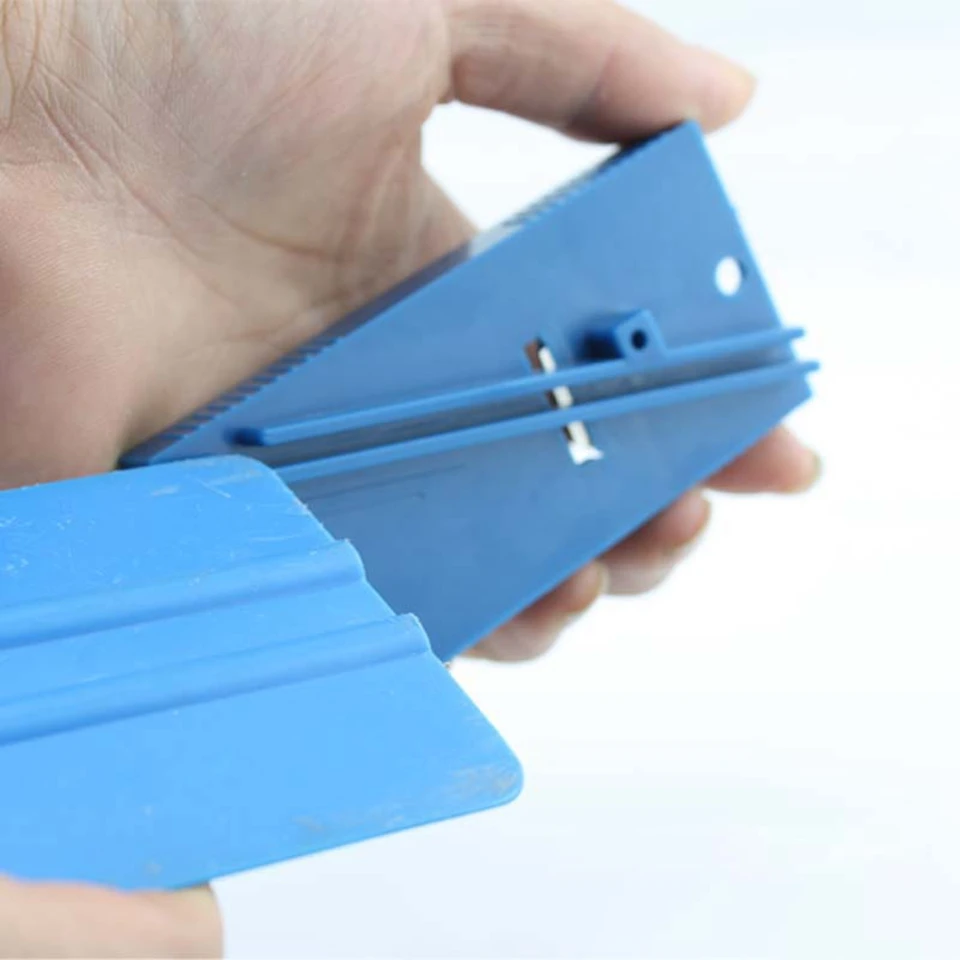 

4.5*9.5cm scraper repair tool Plastic blue squeegee trimmer Hard Card Sharpening Tool for vinyl application MX-126