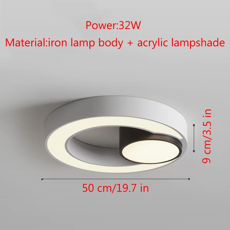 Современный коммерческий акриловый светодиодный круглый светильник в скандинавском стиле, потолочный светильник для гостиной, спальни, 110 В, 220 В, с пультом дистанционного управления - Цвет корпуса: Model 02