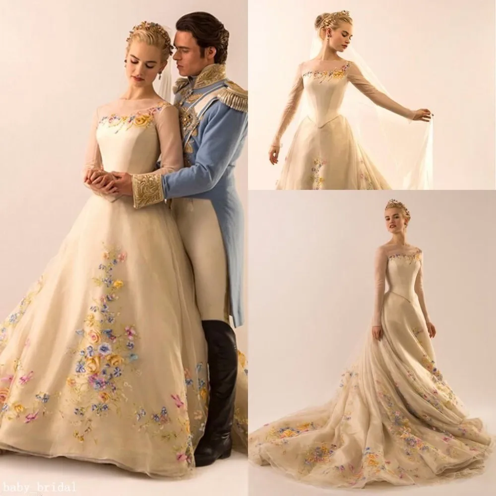 Vestido De Noiva,, модный дизайн, Золушка, принцесса, вышивка, свадебные платья, бальные платья цвета шампанского