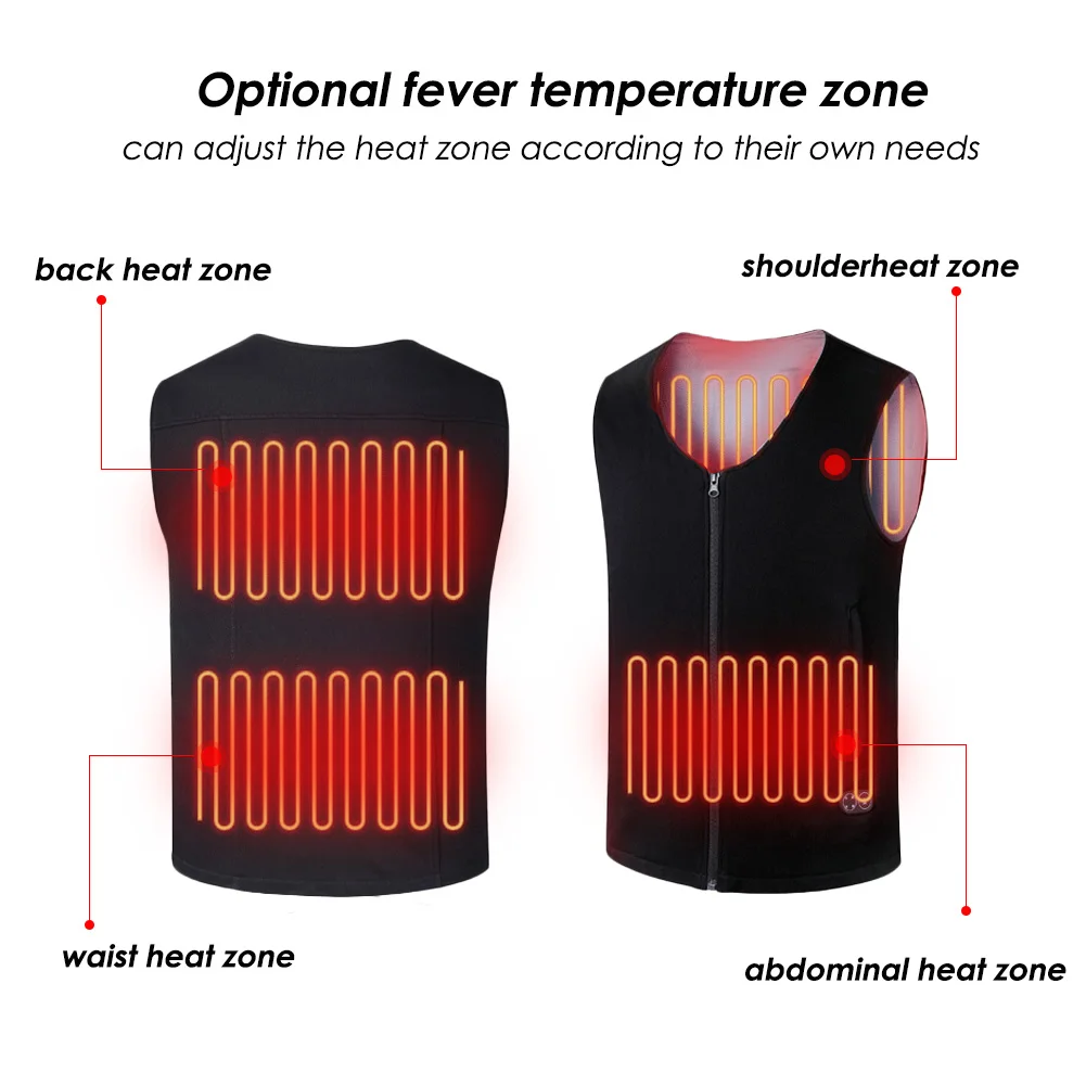 Управляемый usb зарядка настраиваемый нагреваемый жакет Теплый корпус тепло Электрический аккумулятор с подогревом жилет Теплоизоляционный жилет