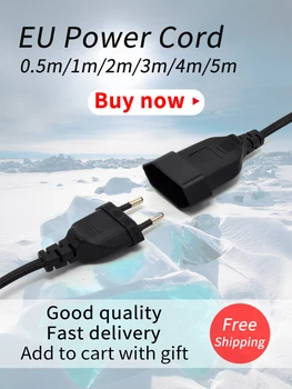 

EU Euro 2Prong CEE Male to Female Power Extension Cord Cable for PC Computer PDU UPS 0.5m/1m/2m/3m/4m/5m (H03VVH2-F 2X0.75mm)