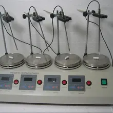 4 головки для нескольких устройств цифровой термостатический дисплей магнитное перемешивающее устройство для лаборатории миксер с горячей пластиной смешивания высокого качества ne