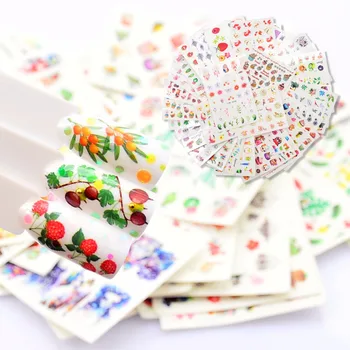 

FWC 1 PC Summer Beauty Slider/Flower/Fruit Water Transfer Sticker Nail Art Decals DIY Fashion Wraps Tips Manicure Tools