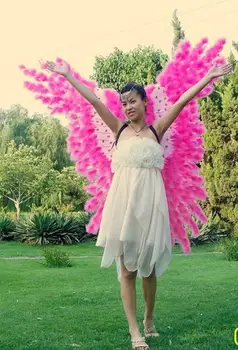 

pure handmade nice classic angel feather wings stage performance model catwalk shows props wedding/photography angel wings