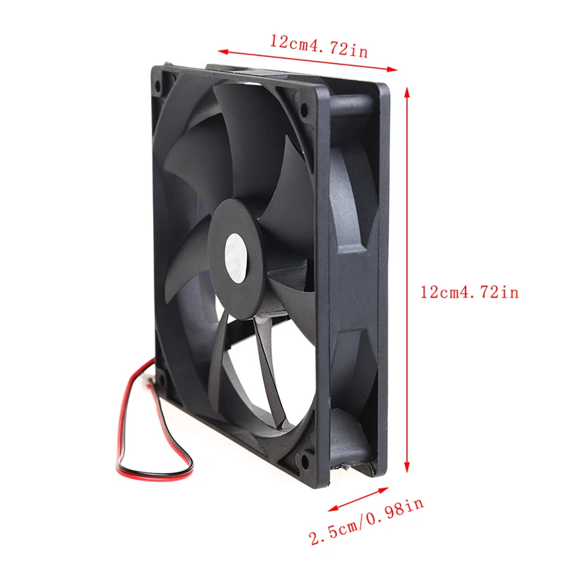 12V 2 Pin Cooler небольшой вентилятор охлаждения 120 мм x 120 мм x 25 мм ПК Коробка Системы гидравлический вентилятор охлаждения для компьютера радиатора