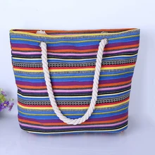 4 шт./лот, женская сумка для покупок, сумка через плечо, пляжная сумка, новая мода, высокое качество, женская сумка в полоску