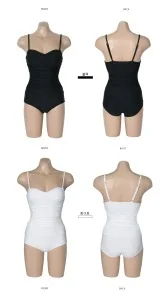 Купальные костюмы, цельный купальный костюм, женский купальный костюм, размер на косточках, черный, белый, женский купальник, Одноцветный, полиэстер, Sierra
