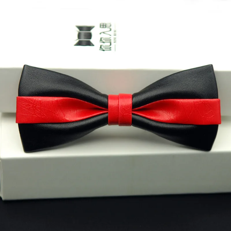 Ninirusi из искусственной кожи Для мужчин Bling Bow Tie Solid бабочка Gravata Новое поступление модные corbatas Hombre Свадебная вечеринка Для женщин Bowties