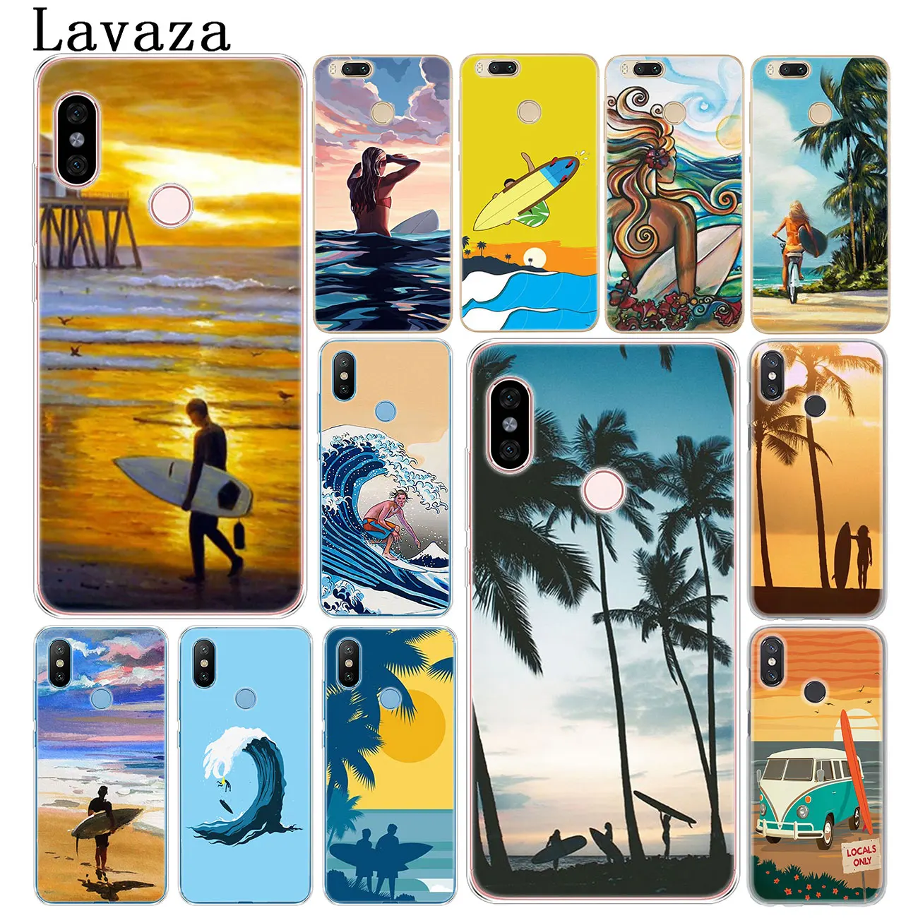 

Lavaza surfboard surfing art surf Girl Hard Phone Cover Case for Xiaomi Redmi 7A 6A 5A 4A K20 S2 GO Note 8 7 5 6 Pro Plus 4 4X