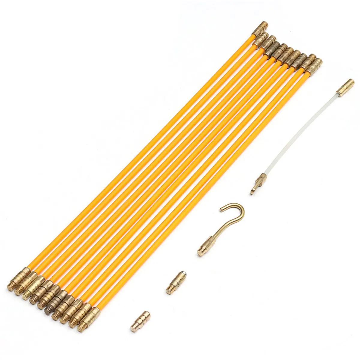 Стекловолоконный кабель съемник 10 шт./компл. прокладочный кабель провод комплект настенный Электрический кабель установка стержней принадлежности для прокладки кабелей 0,3 м x 4 мм