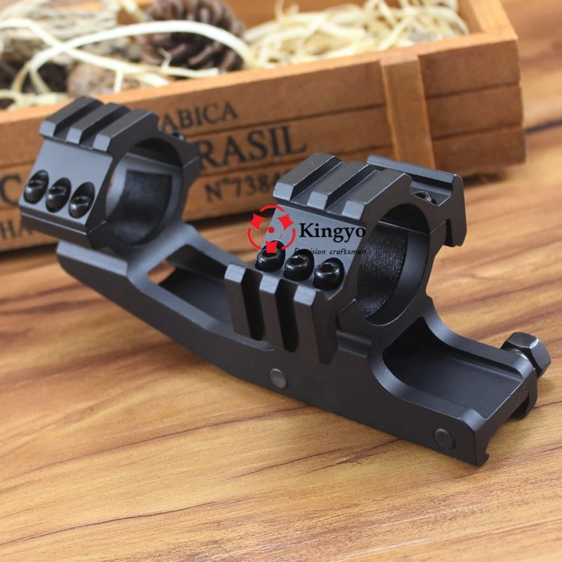 AR15 M4 One Piece Offset 30mm Scope Mount w/ Accessory Rails Picatinny