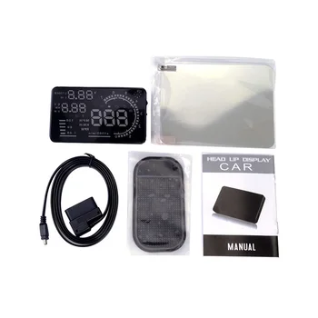 

A8 5.5" HUD Car Head Up Display CAR Self-adaptive Speed Warning Windscreen Projector Vehicle OBD II EOBD System Data Diagnosis