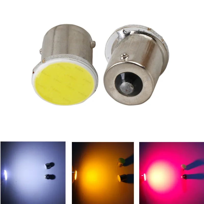 

2Pcs 1156 BA15S COB LED Bulbs P21W R5W Turn Signal Backup Lights Trailer Truck Interior Reverse Tail Bulb 12V 3W White Red Amber