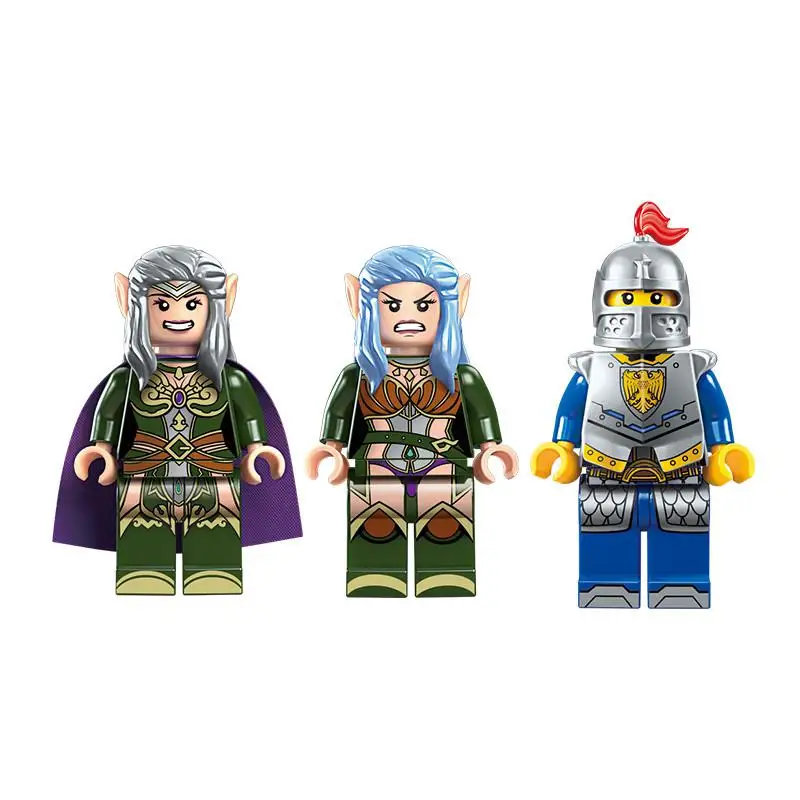 Sermoido Building Block War Of Glory Castle Knights Elfin Range 3 Figures 112pcs Educational Bricks Toy Boy Gift