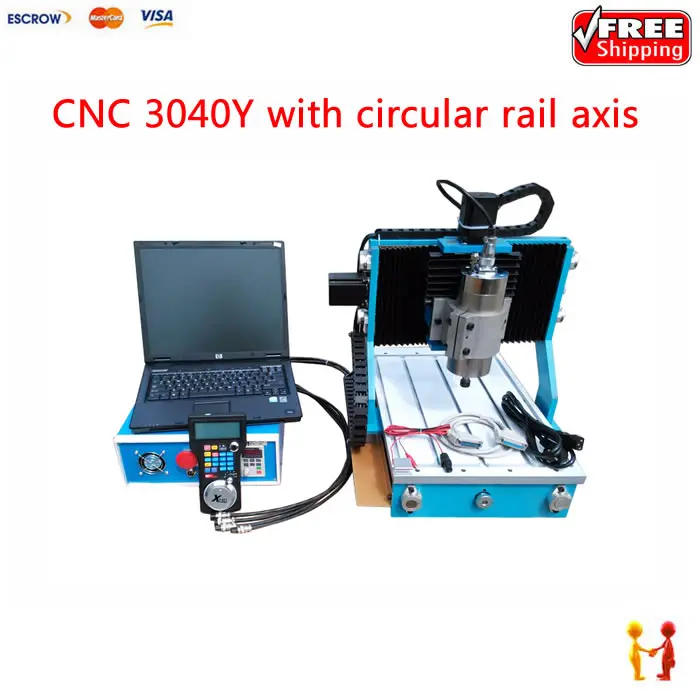 Cheap new 3axis cnc machine 3040Y 800W Wood Metal Engraving Milling Machine 3-axis 20 circular rail axis