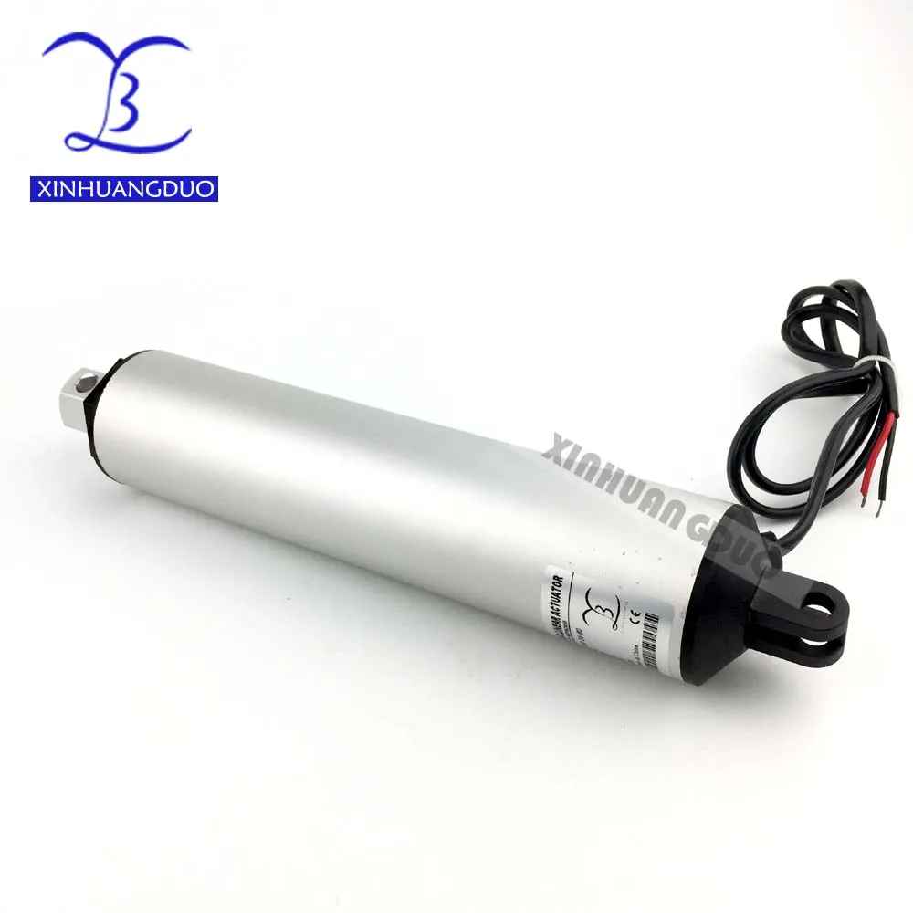 

250mm 10 inch stroke 50~200N thrust 45~230mm / s high speed 12 or 24 VDC electric mini linear actuator micro design