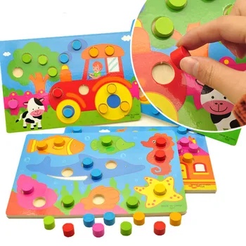 

Wood For Children Educational Toys Tangram/Jigsaw Board Cartoon Puzzle Jigsaw Kids Early Learning Wooden Toys Speelgoed Alatoys