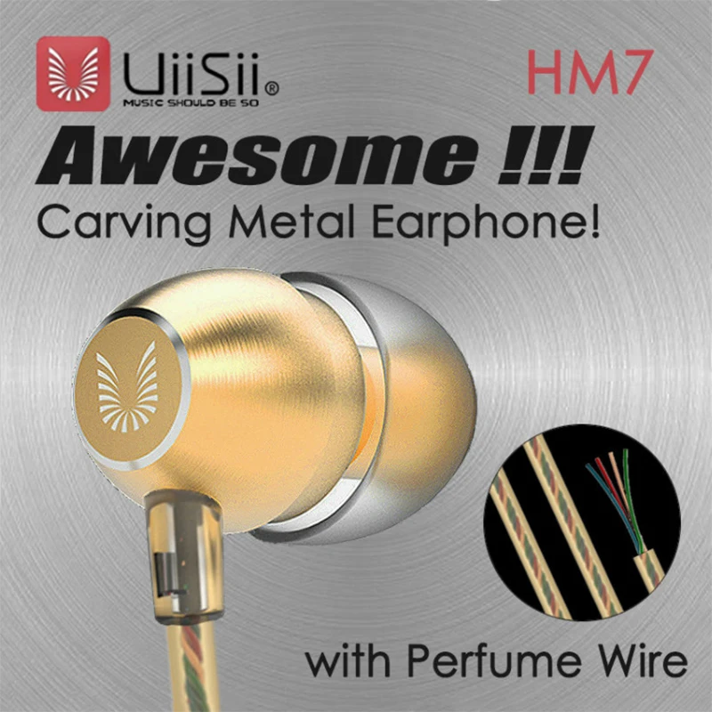 Металлические наушники вкладыши UiiSii HM7 100% оригинал супер бас DJ стерео
