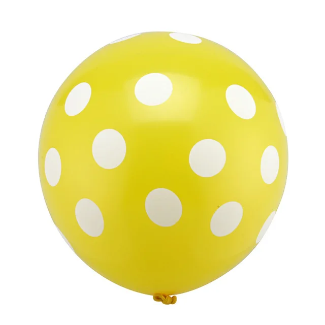 10 шт./лот 12 дюймов 2,8 г в горошек воздушный шар латекса надувные шары свадебное праздничное украшение для дня рождения надувные шары для вечеринки малыш - Цвет: Цвет: желтый
