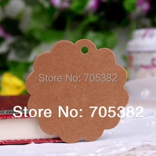 Диаметр: 6 см(со шнуром) винтажные изделия ручной работы многофункциональная крафт-бумага пустая подвесная бирка цветок круглой формы Закладка Подарочная бирка(SS-7114