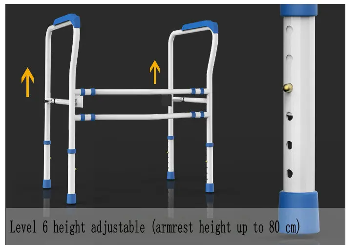 Регулируемый размер 4-го поколения подлокотник для туалета для пожилых людей и инвалидов унитаз безопасности поручни Нескользящие