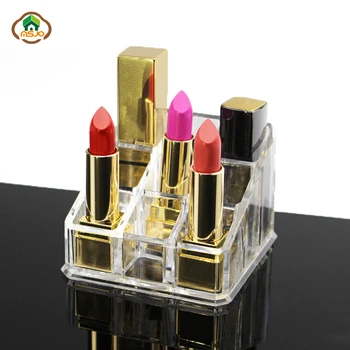 

Msjo Makeup Organizer 9 Grid Acrylic Organizer Box Lipstick Makeup Organizer For Cosmetics Transparent Make Up Storage Box