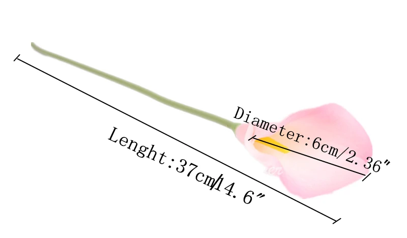 HI-Q Красочные 1 шт. искусственные декоративные цветы полиуретан с эффектом реального прикосновения мини Калла Лилия Свадебный букет для украшения стола дома