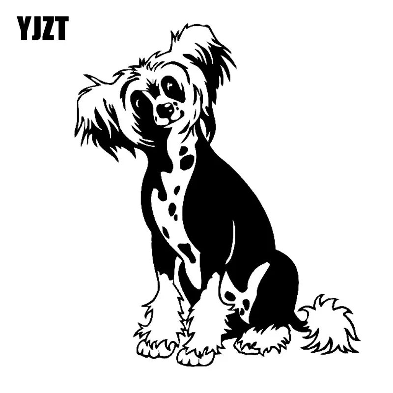 

YJZT 11.7CM*14CM Dog Funny Animal PetVinyl Car Sticker Decals Black/Silver C10-00341