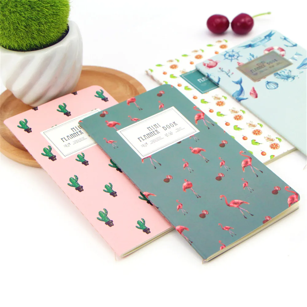 

New Office Notebooks Cactus Flamingo Cherry Planner Notebook List Planner Organizer Diary Work School Supplies Fashion Notebooks