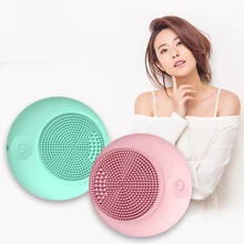 Портативная звуковая электрическая щетка для чистки лица силиконовая щетка для чистки лица полный корпус водонепроницаемый удалить угри пористая кожа инструмент красоты