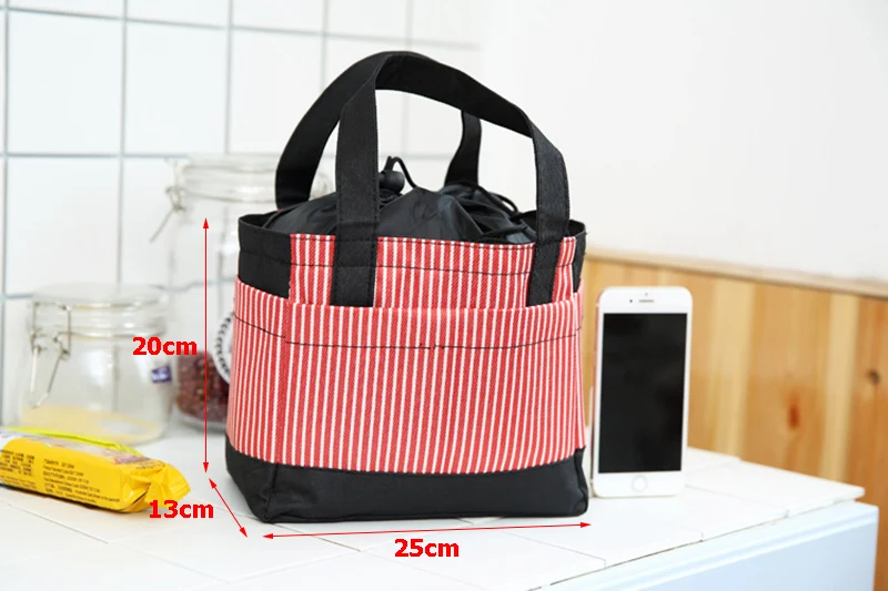 Baby Insulation Bag Feeding Milk Food Warm Drawstring Stripe Mommy Travel Breast Milk Bottle Thermal Portable Casual Tote BB5036 (7)