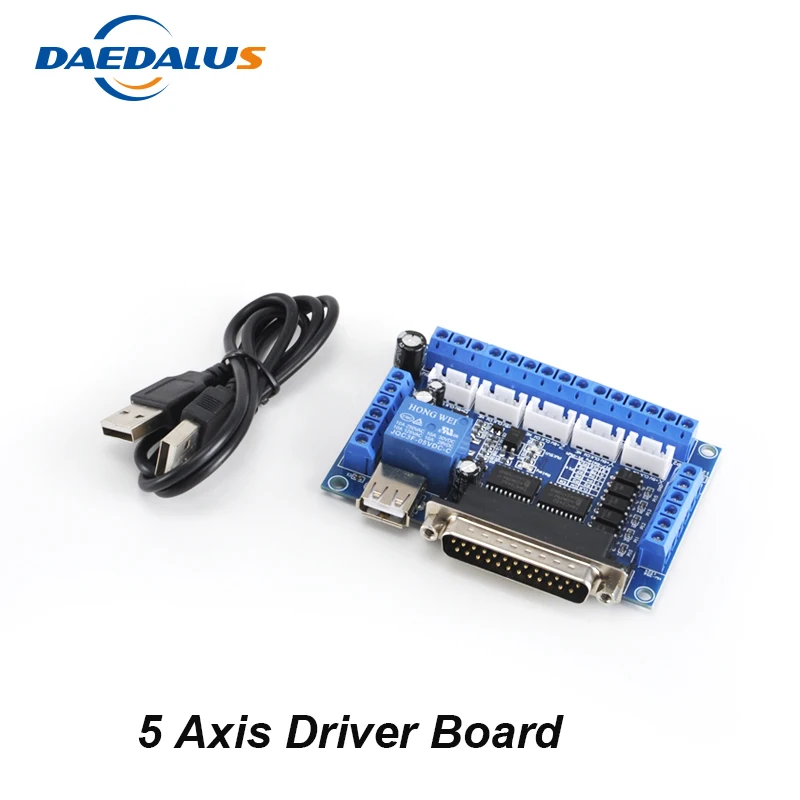

Creative Design 5 Axis CNC Interface Adapter Breakout Board Mach3 Driver Board + USB Cable For Stepper Motor Milling Machine