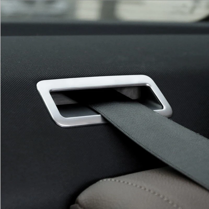 Car styling Rear Seat belt cover trim frame decals Stickers for