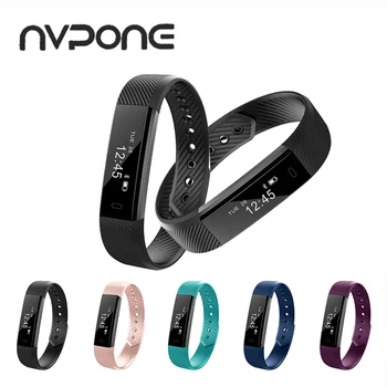 

ID115 Smart Bracelet Fitness Tracker Step Counter Activity Monitor Band Alarm Clock Vibration Wristband IOS Android phone