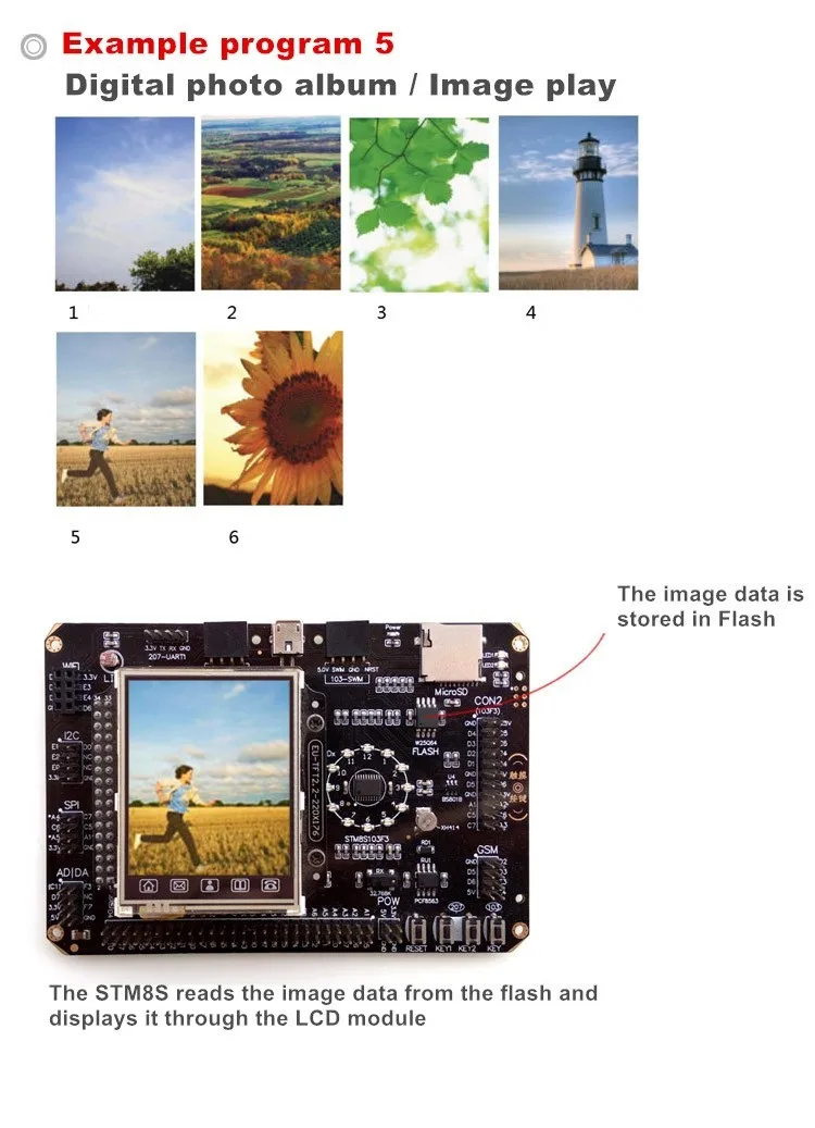 STM8S макетная плата ARM STM8S207+ STM8S103 плата с цветным сенсорным экраном аудио голосовой гравитационный Сенсор интерфейс