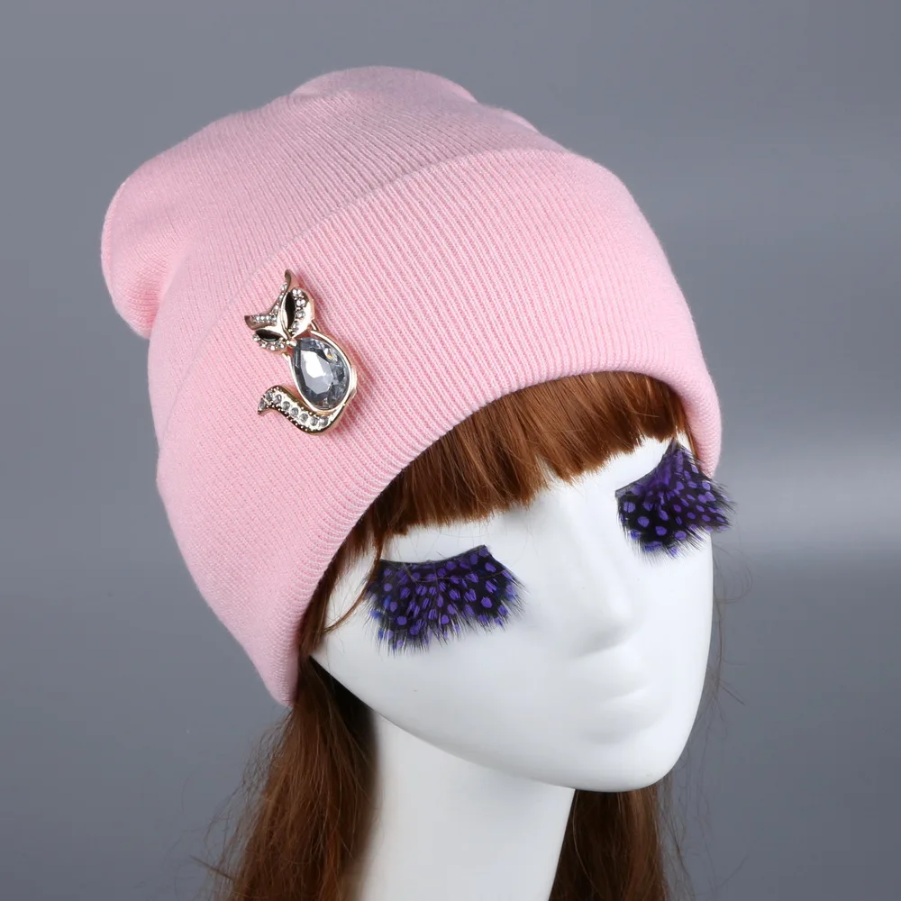 new women luxury rhinestone beanie gorro wholesale crystal bead novelty