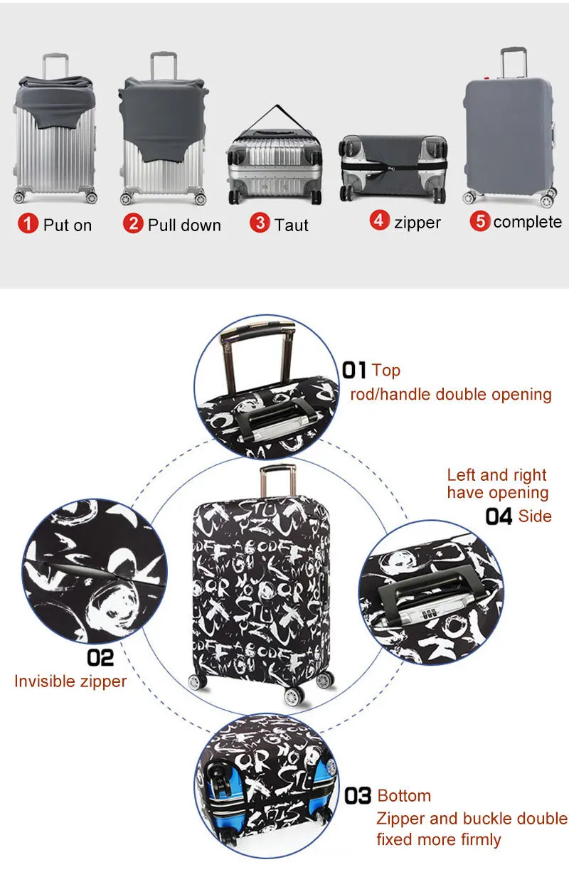 Ldajmw чемодан защитная Чехлы для мангала эластичные Чемодан чехол тележки случае Туристические товары для 18 до 32 дюймов
