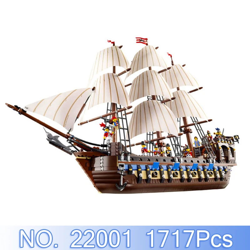 

Lepin Movie Figures 22001 1717Pcs Pirates Imperial Flagship Building Blocks Bricks Set Kid Toys Model Kits Gift Compatible 10210