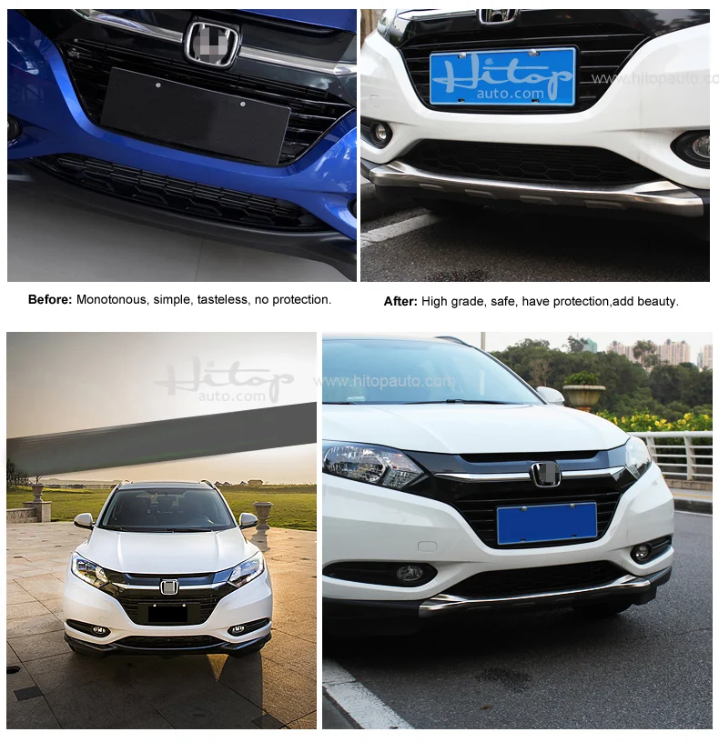 Для Honda HR-V HRV X-RV передний и задний бампер опорная пластина, 2 шт./компл., лучшая нержавеющая сталь, ISO9001 качество поставщик, цена по акции